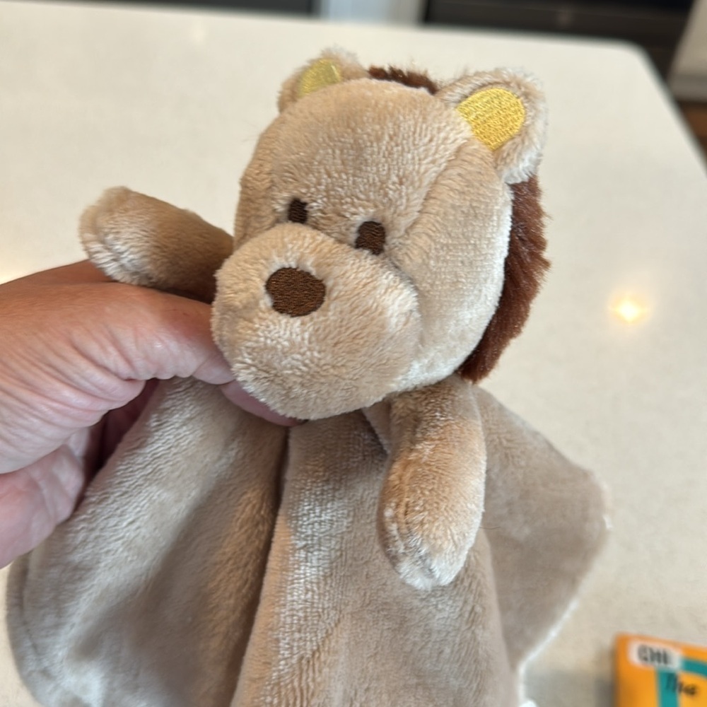 Modern Baby Snuggle Blankie Brown Lion Security Blanket Lovey Activity … - Picture 6 of 7